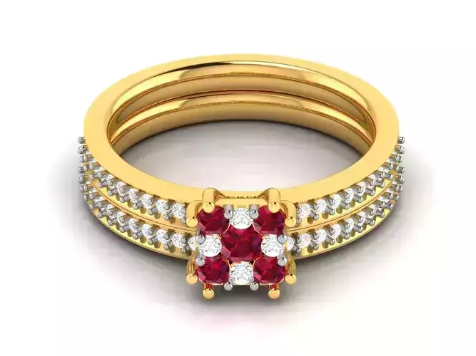 Women Diamond Ring 3dm render details 3D print model
