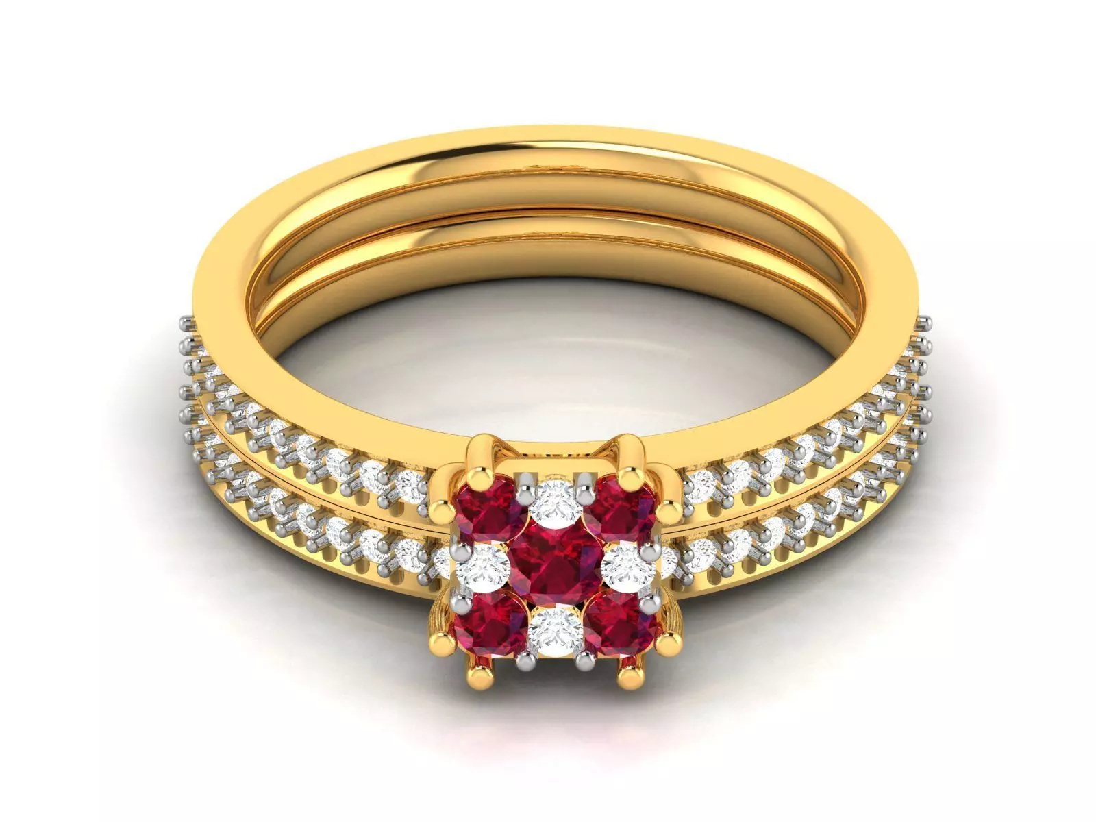Women Diamond Ring 3dm render details 3D print model_0