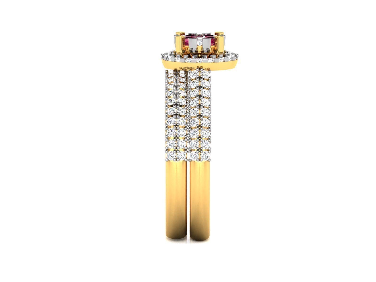 Women Diamond Ring 3dm render details 3D print model_6