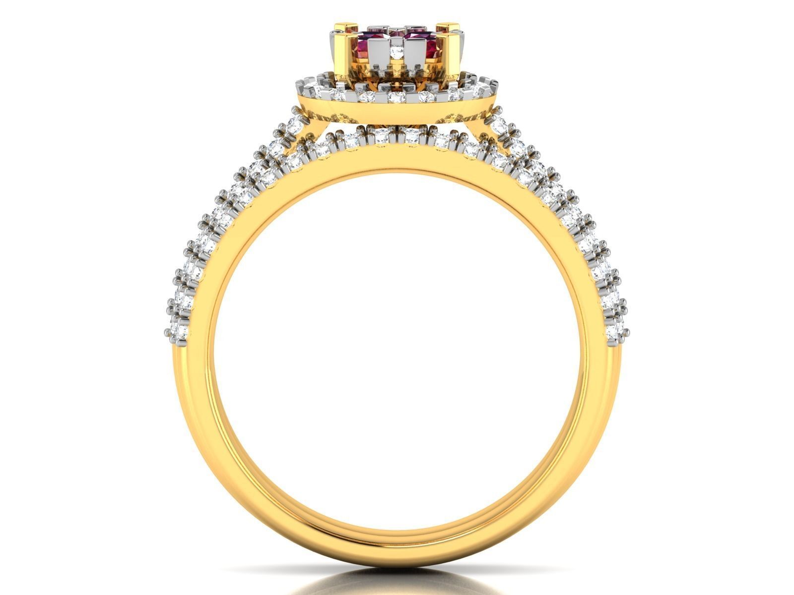 Women Diamond Ring 3dm render details 3D print model_4