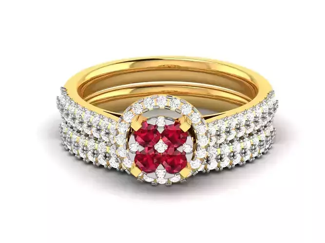 Women Diamond Ring 3dm render details 3D print model