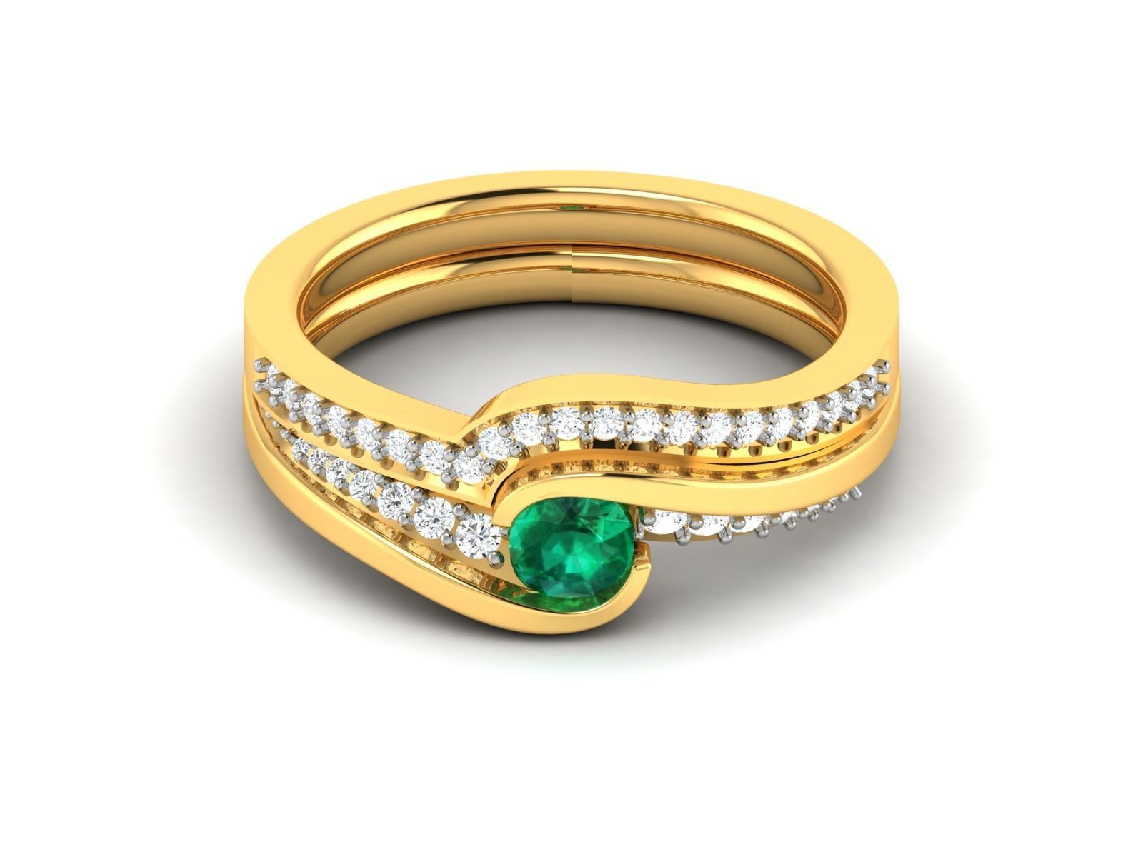 Women Diamond Ring 3dm render details 3D print model_7