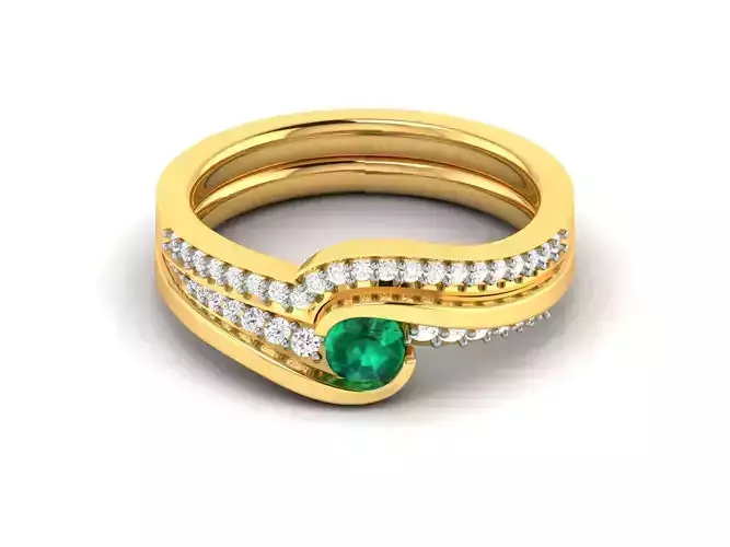 Women Diamond Ring 3dm render details