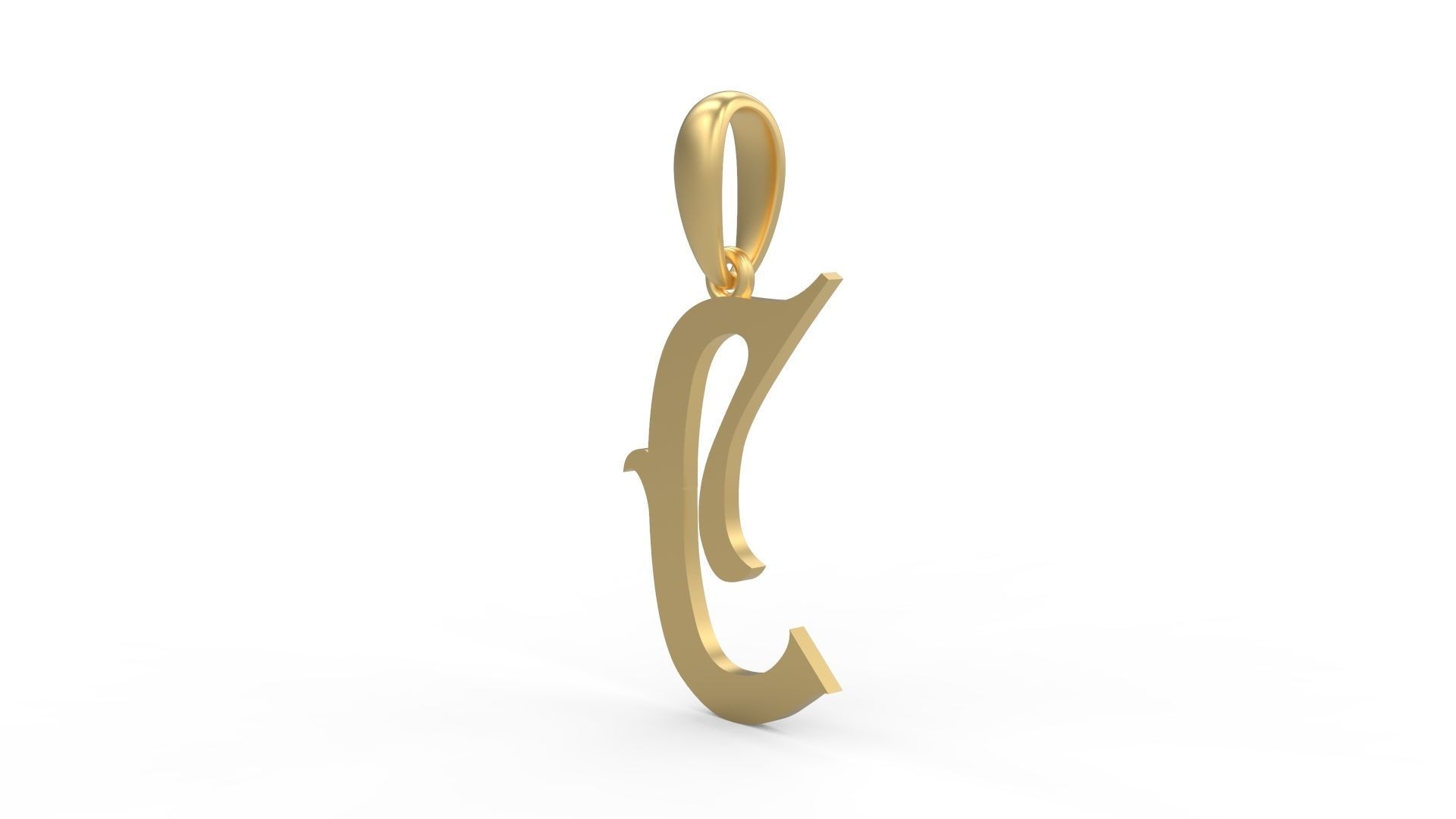 Initial Letters Pendant Oregon C 3D print model_1