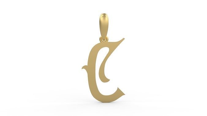 Initial Letters Pendant Oregon C 3D print model