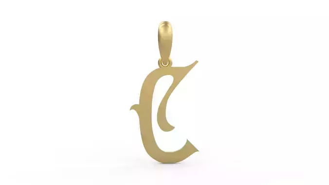 Initial Letters Pendant Oregon C 3D print model