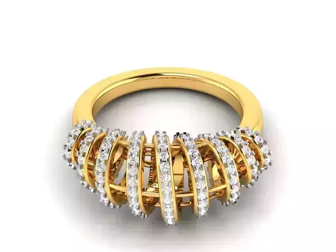 Women Diamond Ring 3dm render details