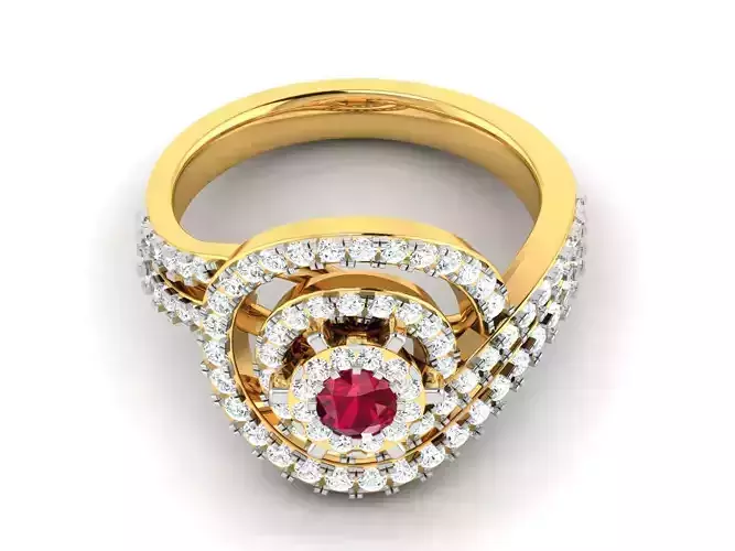 Women Diamond Ring 3dm render details