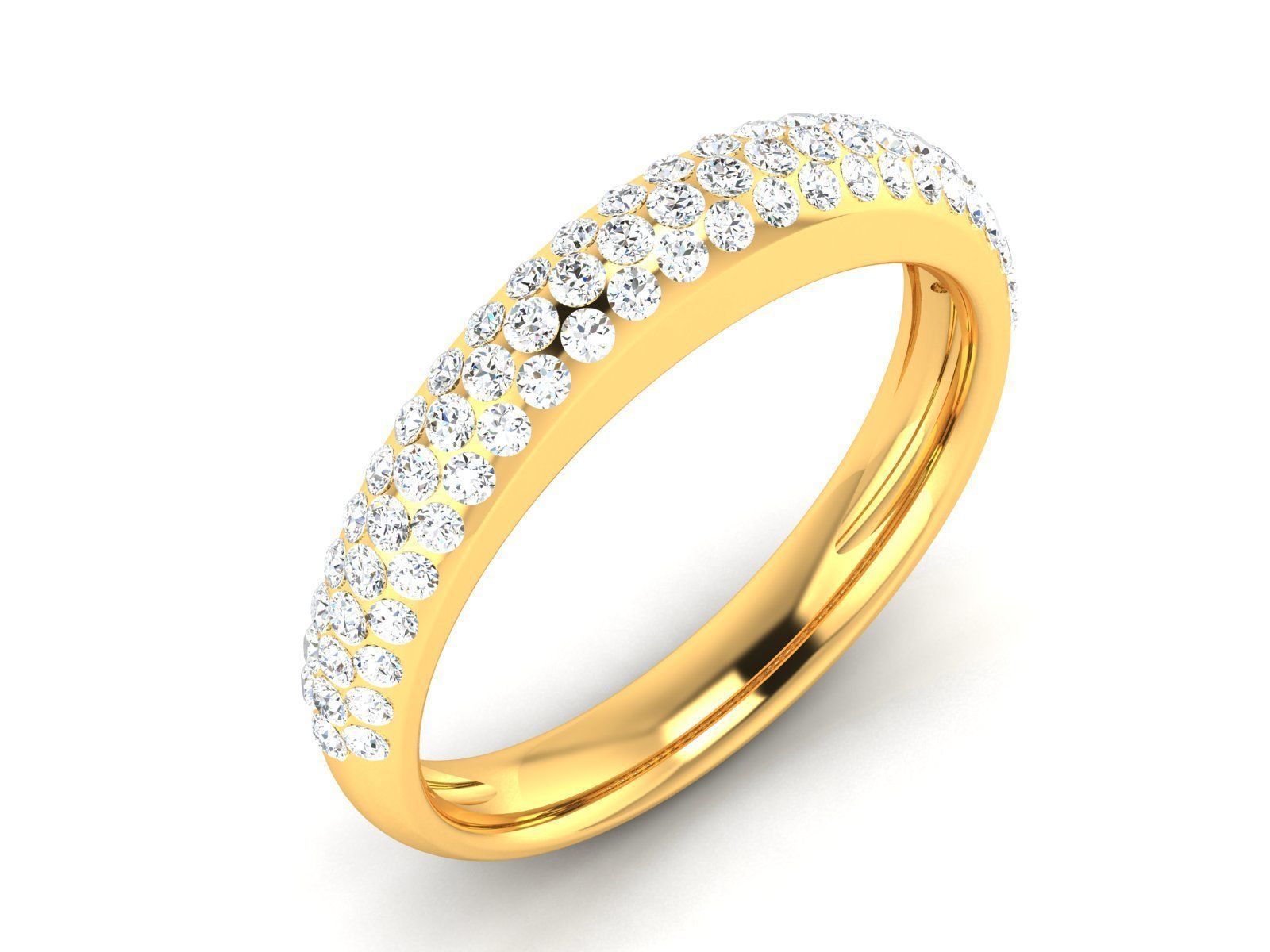 Women Diamond Ring 3dm render details 3D print model_1
