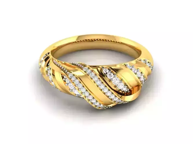 Women Diamond Ring 3dm render details
