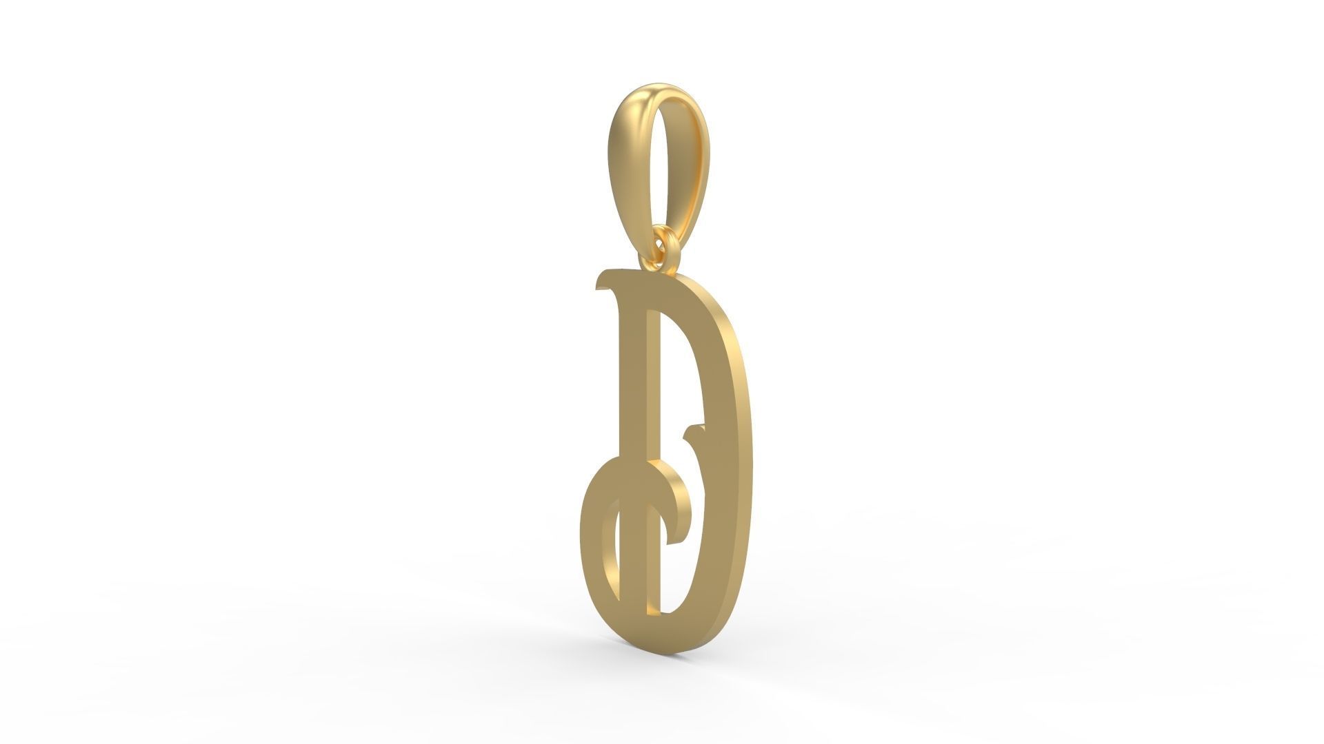 Initial Letters Pendant Oregon D 3D print model_1