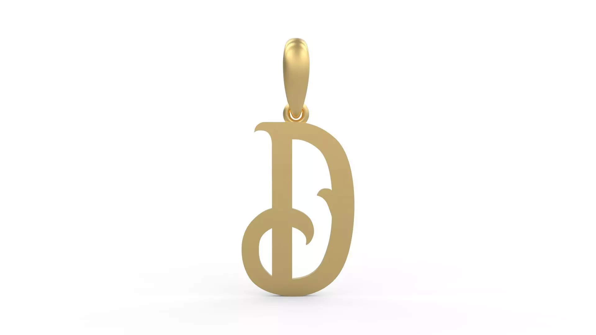 Initial Letters Pendant Oregon D 3D print model_0