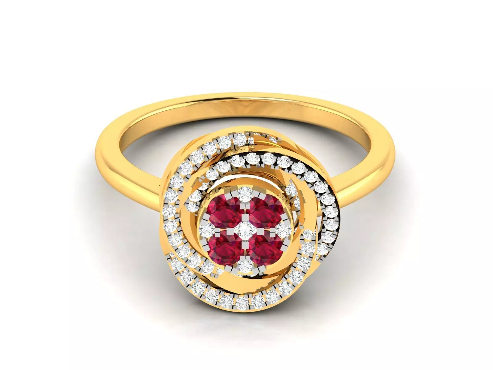 Women Diamond Ring 3dm render details 3D print model_0