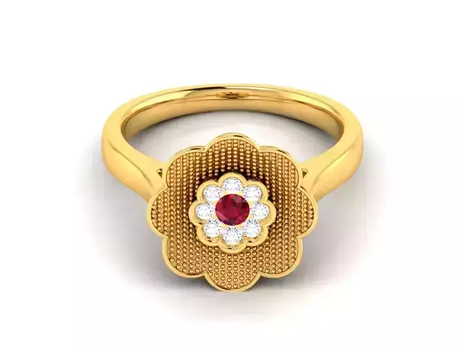 Women Diamond Ring 3dm render details