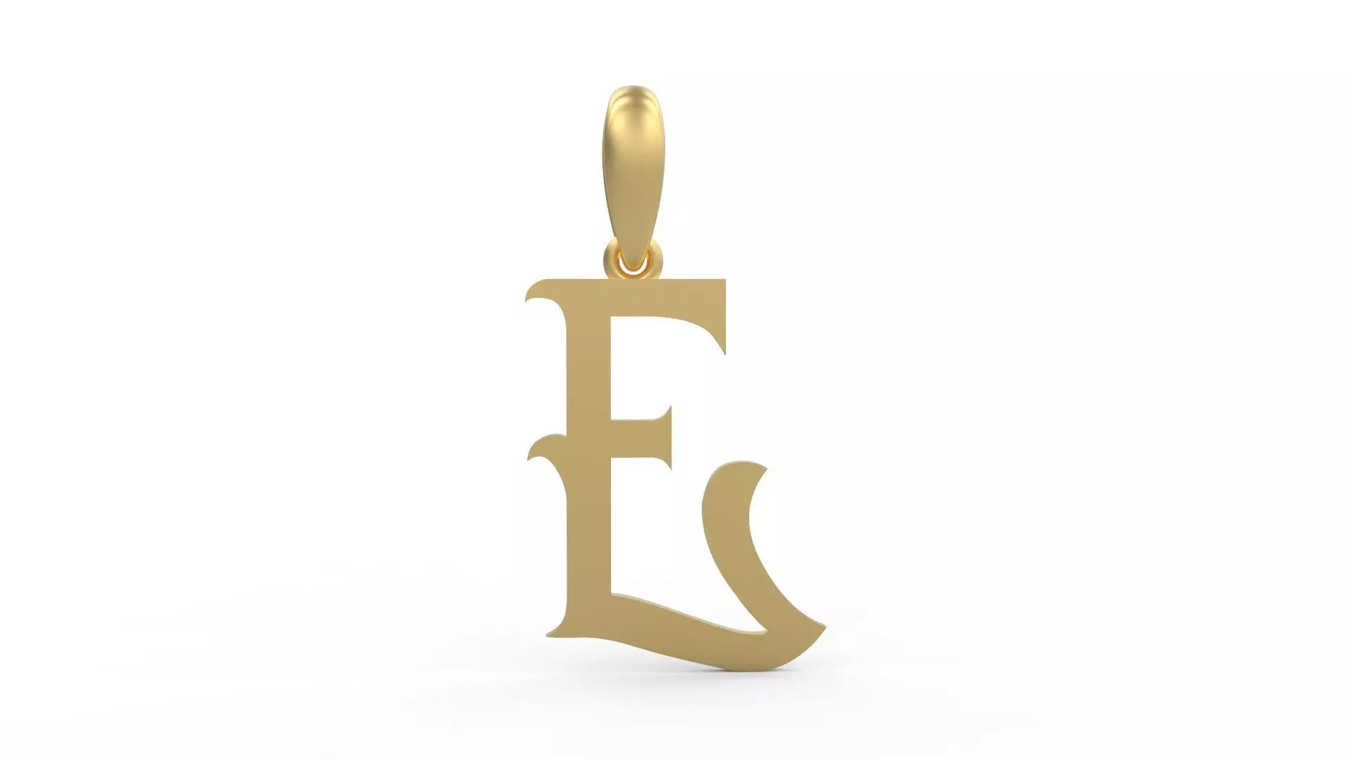 Initial Letters Pendant Oregon E 3D print model_0