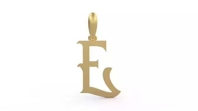 Initial Letters Pendant Oregon E 3D print model