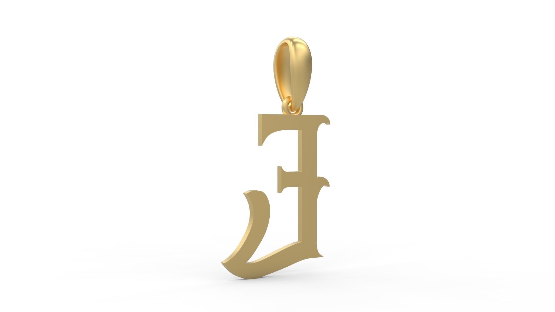 Initial Letters Pendant Oregon E 3D print model_3