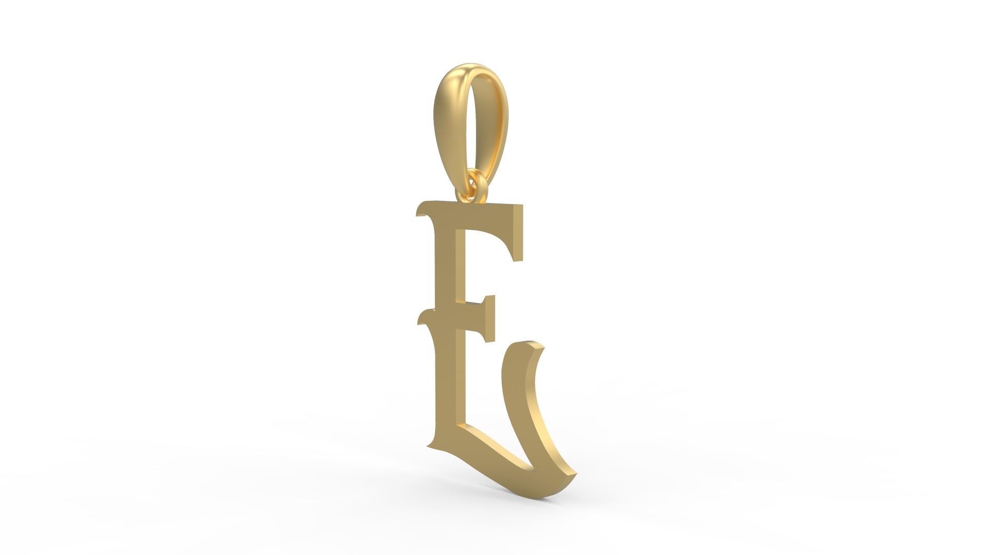 Initial Letters Pendant Oregon E 3D print model_1