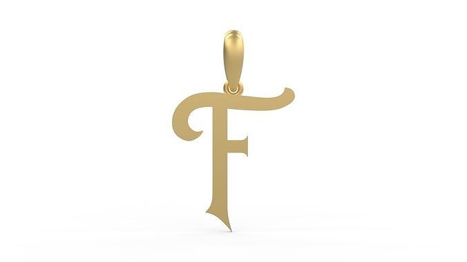 Initial Letters Pendant Oregon F 3D print model