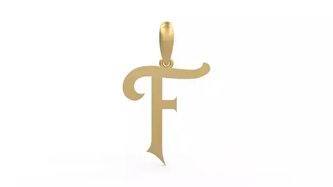 Initial Letters Pendant Oregon F 3D print model