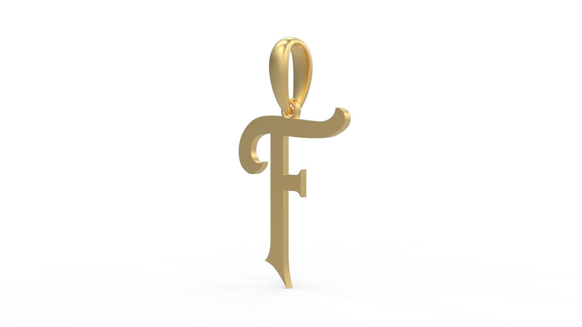 Initial Letters Pendant Oregon F 3D print model_1