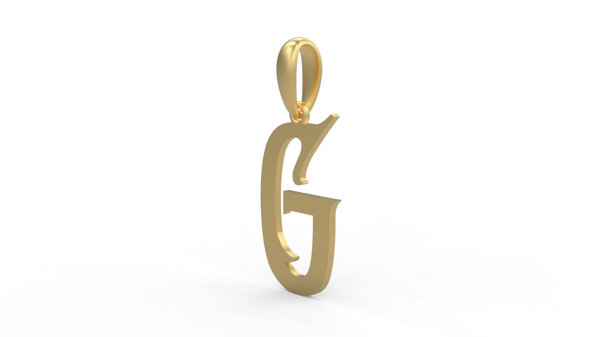 Initial Letters Pendant Oregon G 3D print model_1