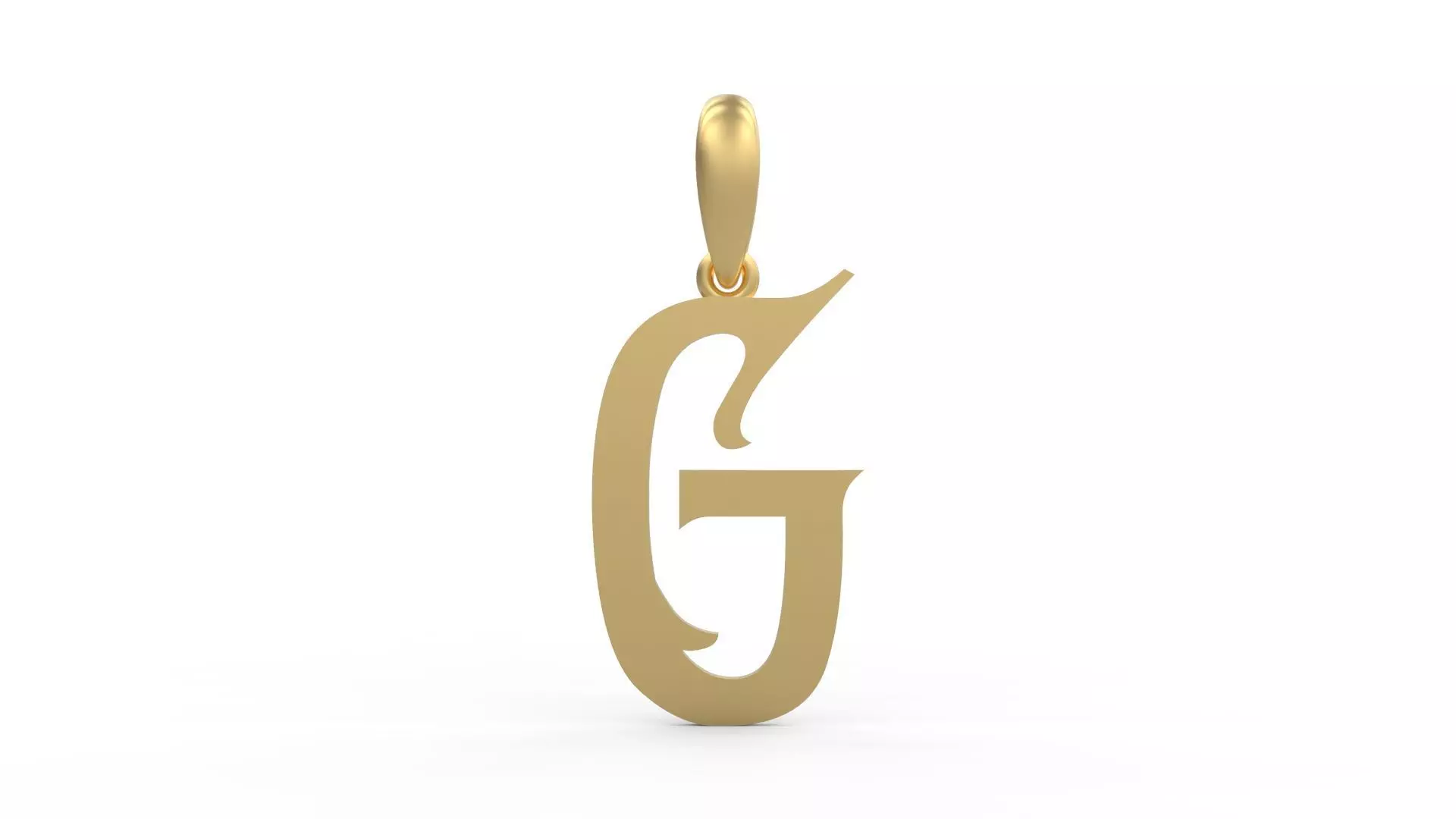 Initial Letters Pendant Oregon G 3D print model_0