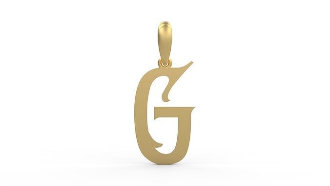 Initial Letters Pendant Oregon G 3D print model