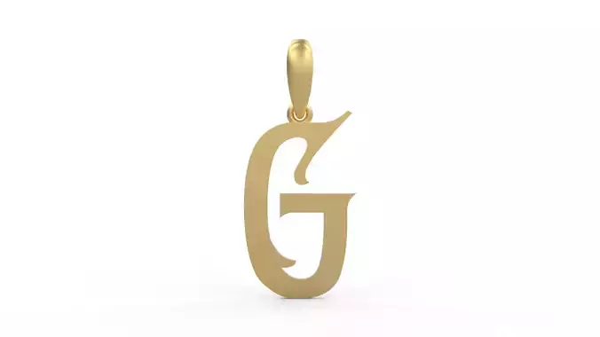 Initial Letters Pendant Oregon G 3D print model