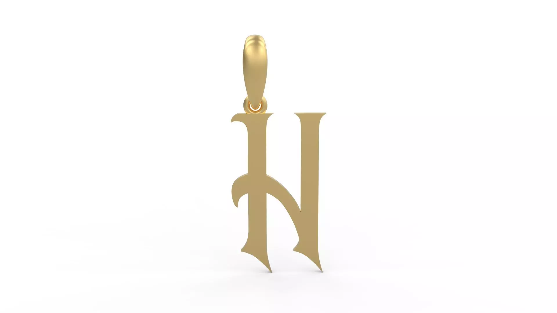 Initial Letters Pendant Oregon H 3D print model_0