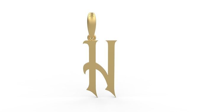 Initial Letters Pendant Oregon H 3D print model