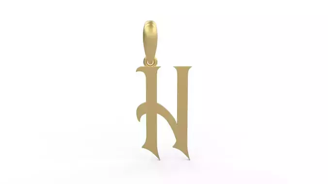 Initial Letters Pendant Oregon H 3D print model
