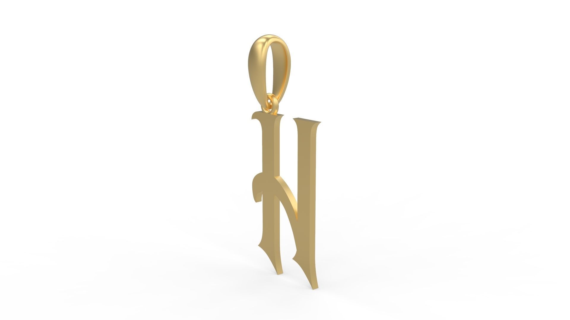Initial Letters Pendant Oregon H 3D print model_1