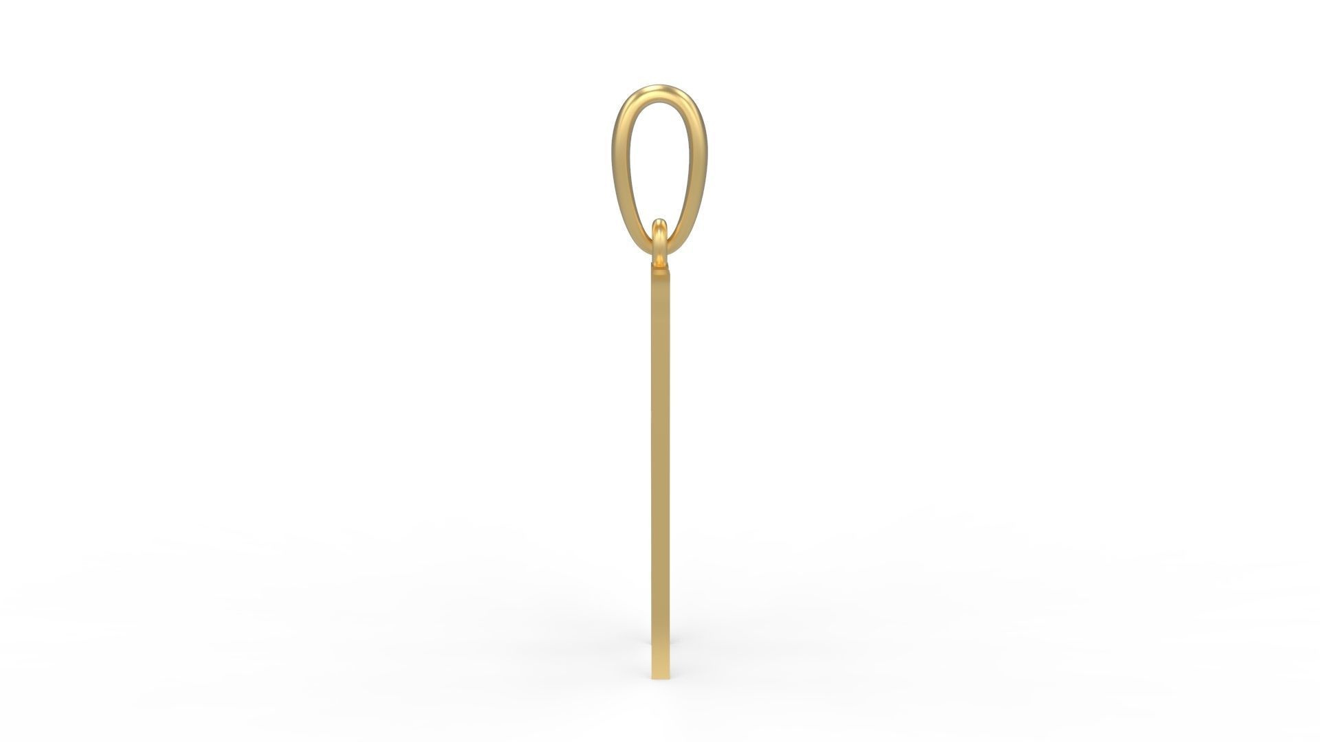 Initial Letters Pendant Oregon H 3D print model_2