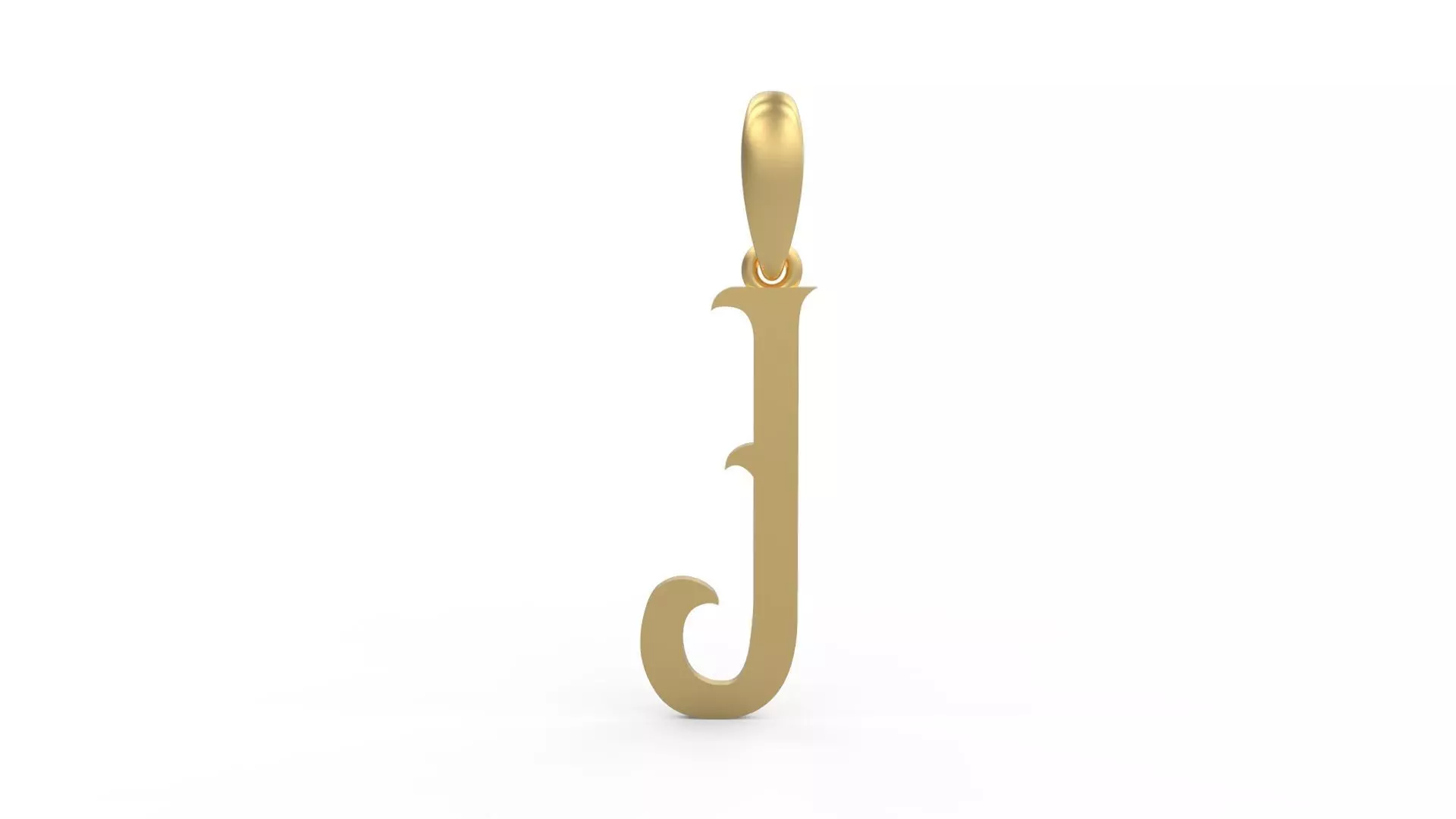 Initial Letters Pendant Oregon J 3D print model_0