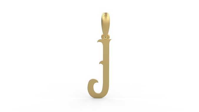Initial Letters Pendant Oregon J 3D print model