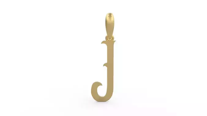 Initial Letters Pendant Oregon J 3D print model