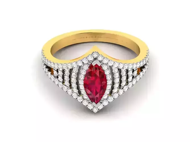 Women Diamond Ring 3dm render details