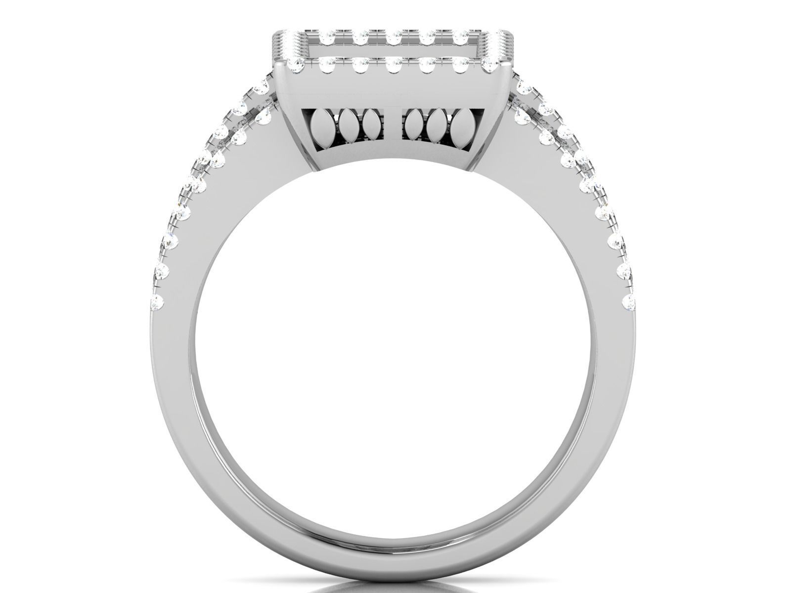 Women Diamond Ring 3dm render details 3D print model_4
