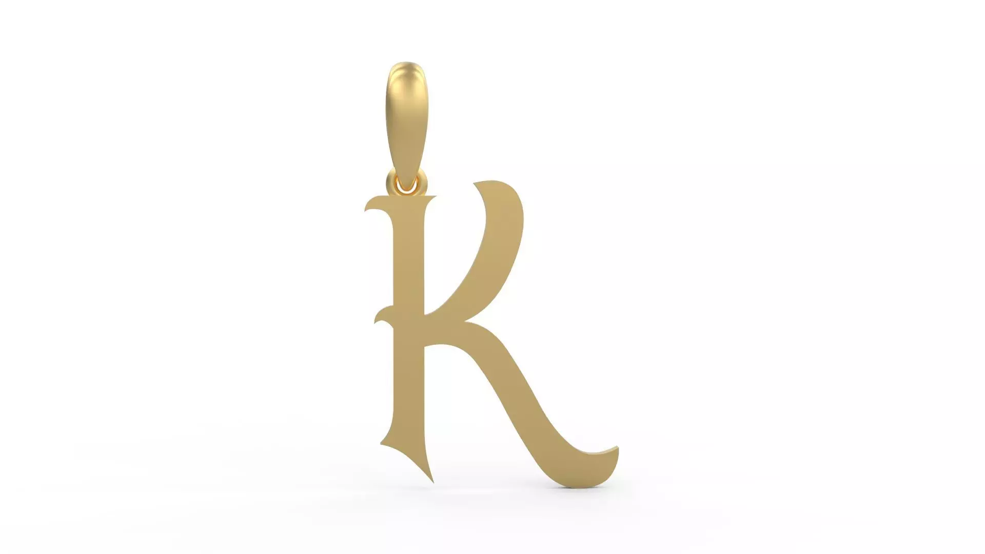 Initial Letters Pendant Oregon K 3D print model_0