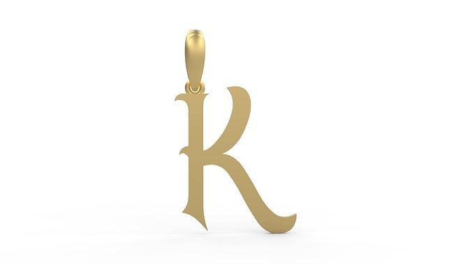 Initial Letters Pendant Oregon K 3D print model