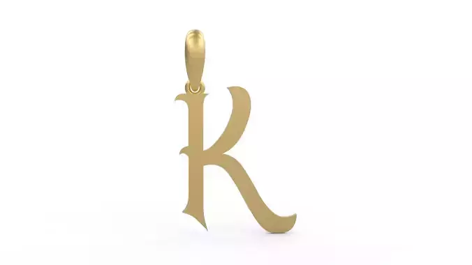 Initial Letters Pendant Oregon K 3D print model