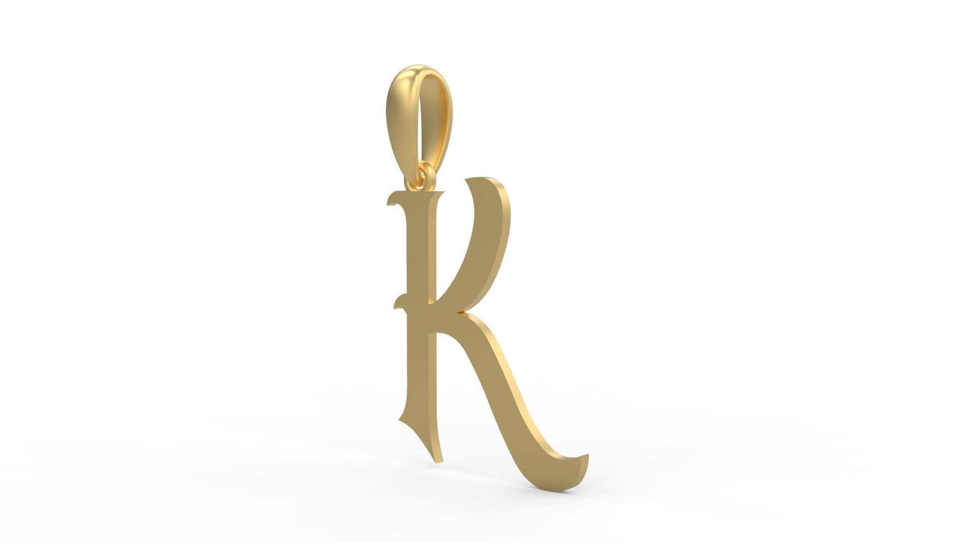 Initial Letters Pendant Oregon K 3D print model_1