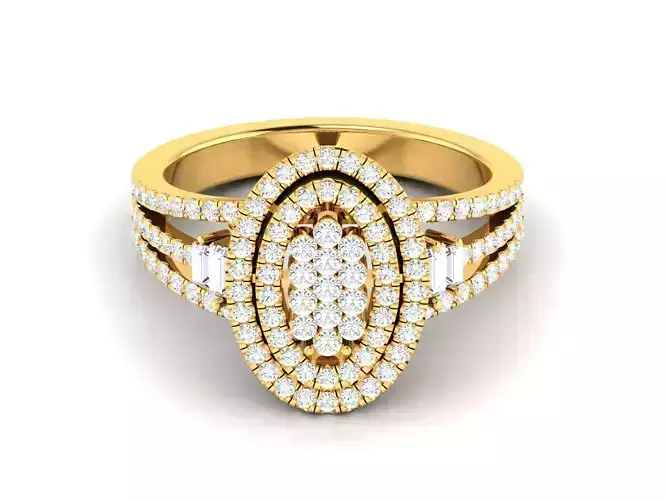 Women Diamond Ring 3dm render details