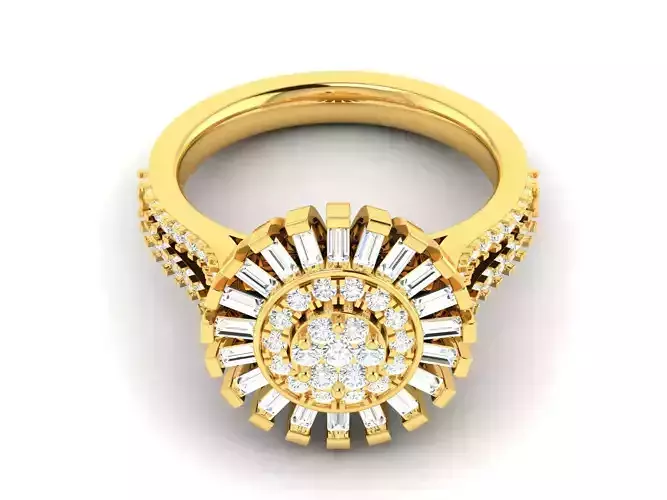 Women Diamond Ring 3dm render details