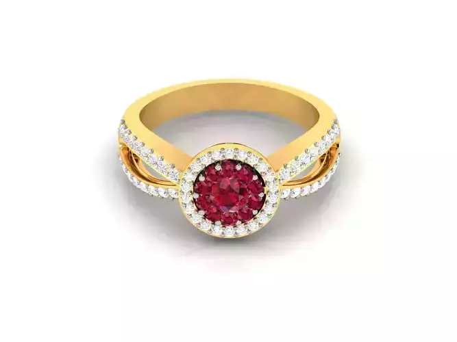 Women Diamond Ring 3dm render details