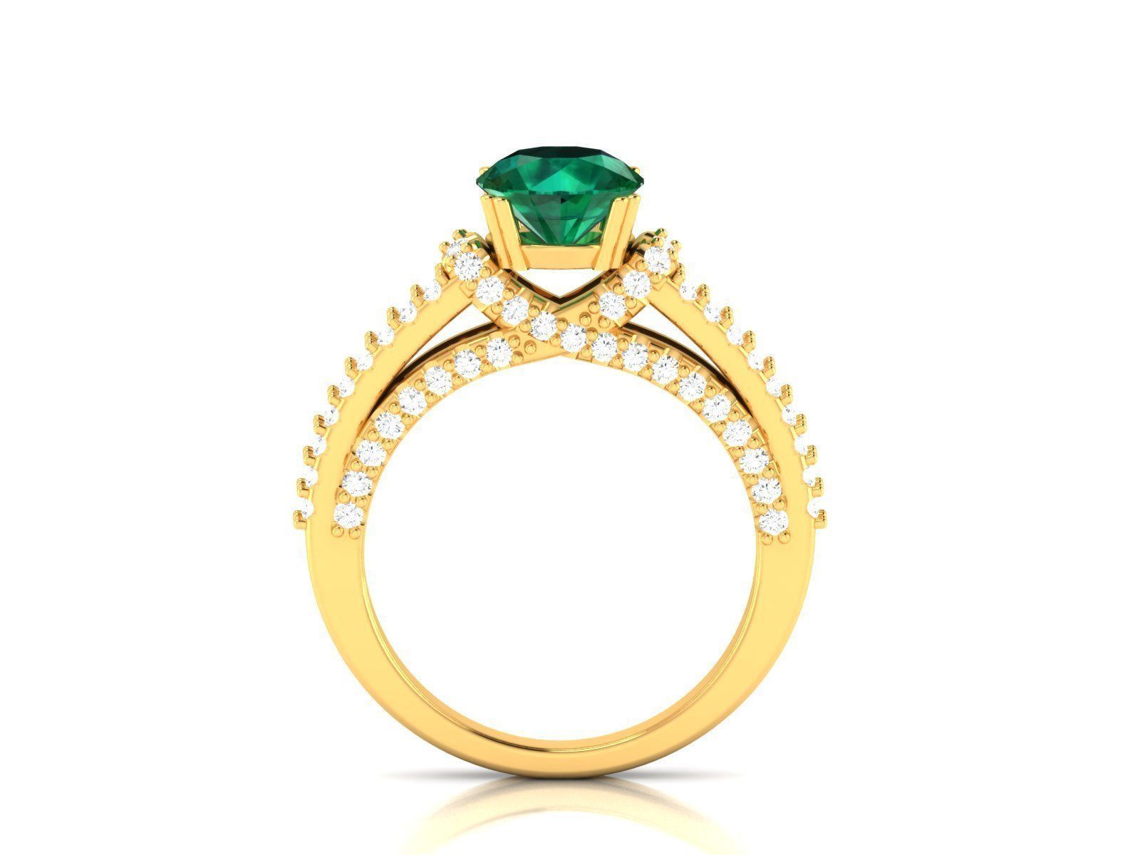 Women Diamond Ring 3dm render details 3D print model_3