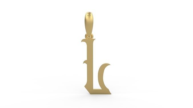 Initial Letters Pendant Oregon L 3D print model