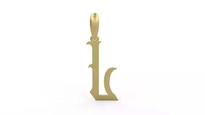 Initial Letters Pendant Oregon L 3D print model