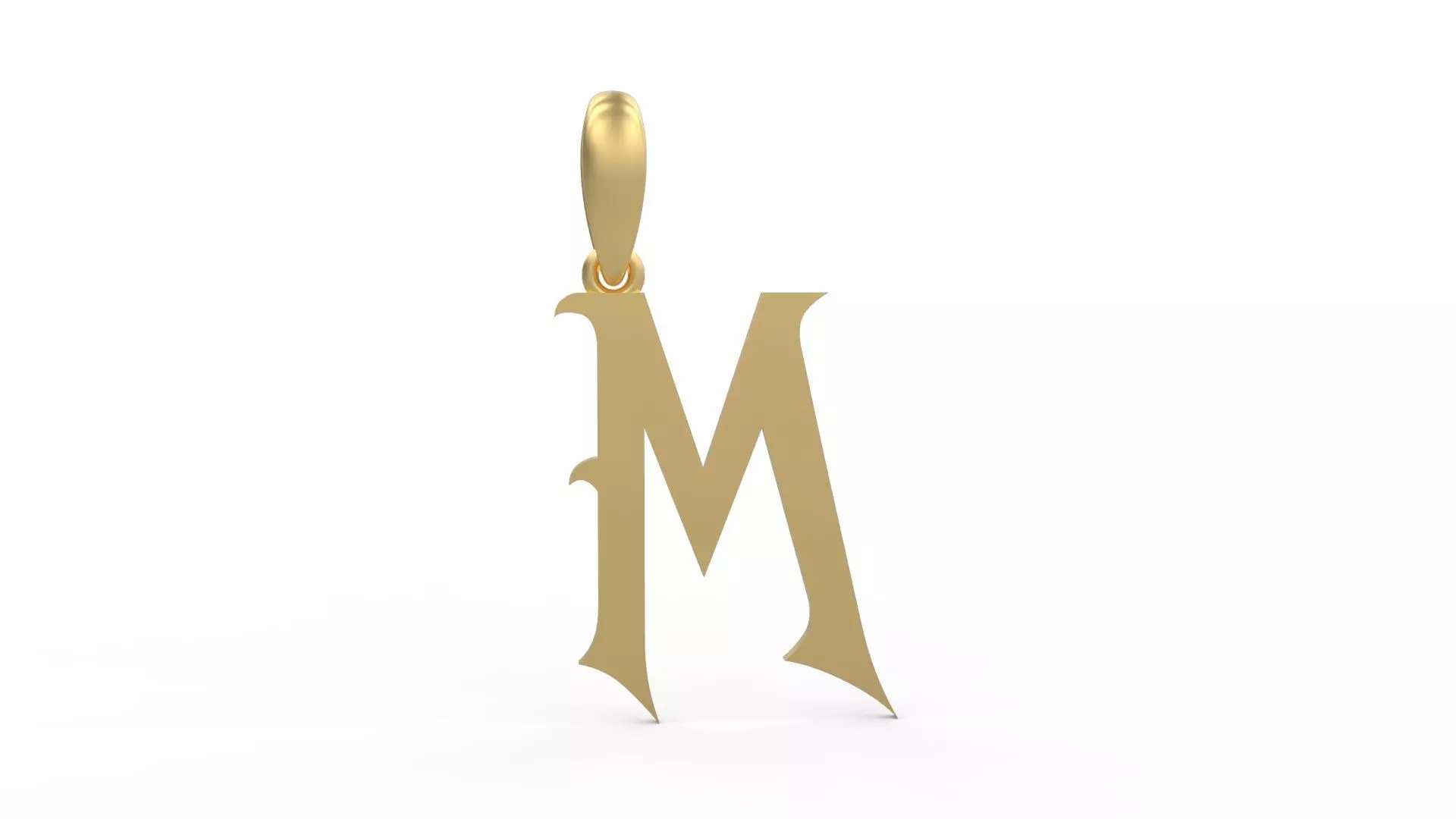 Initial Letters Pendant Oregon M 3D print model_0